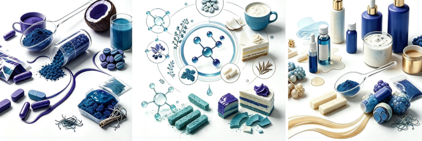 Blue Spirulina Powder multiple application scenes