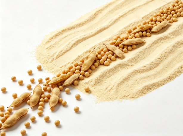 Pure Soy Protein Powder close‑up texture detail Pure Soy Protein Powder close‑up texture detail