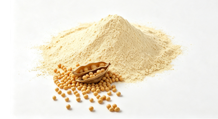 Plant‑derived pure soy protein powder macro photography Plant‑derived pure soy protein powder macro photography