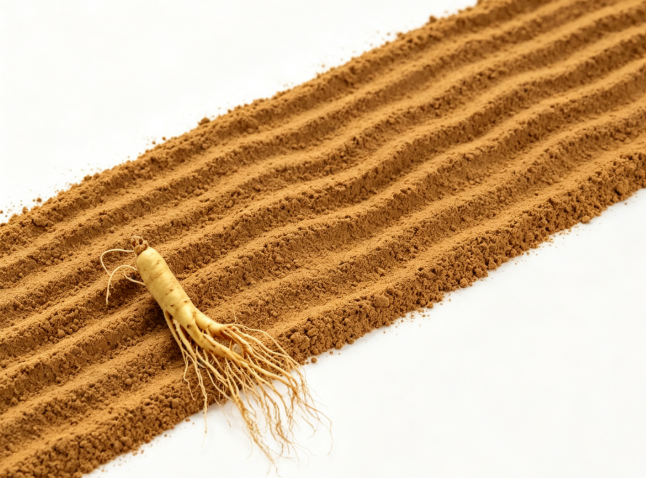 Ginseng Powder close-up texture detail Ginseng Powder close-up texture detail