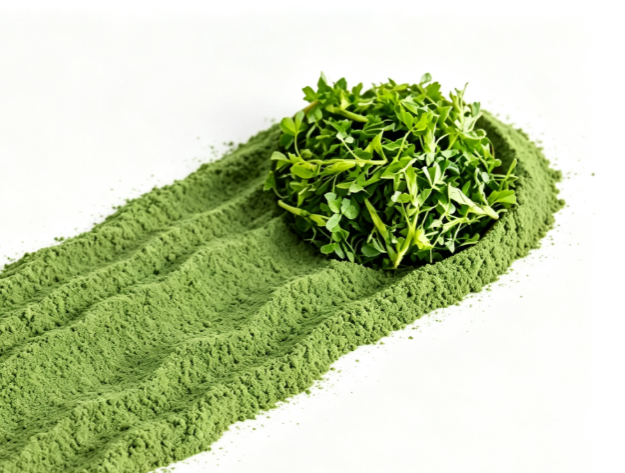 Alfalfa Grass Powder close‑up texture detail Alfalfa Grass Powder close‑up texture detail