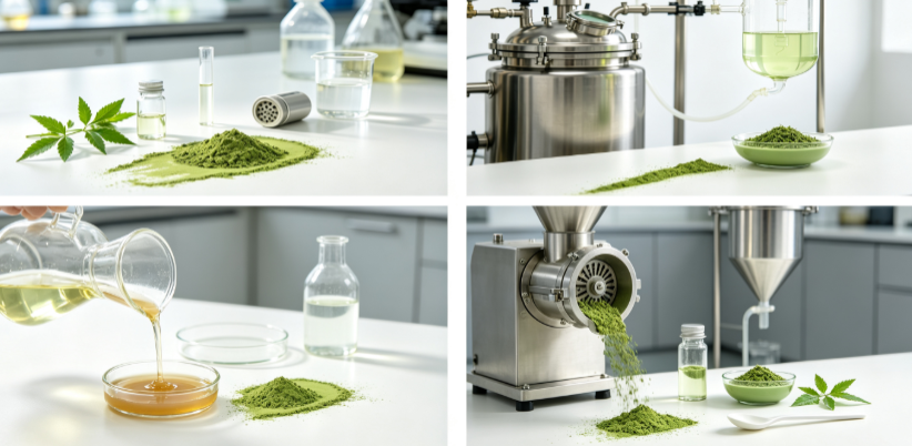 Solvent extraction process flowchart for bioactive compounds from alfalfa leaf Solvent extraction process flowchart for bioactive compounds from alfalfa leaf