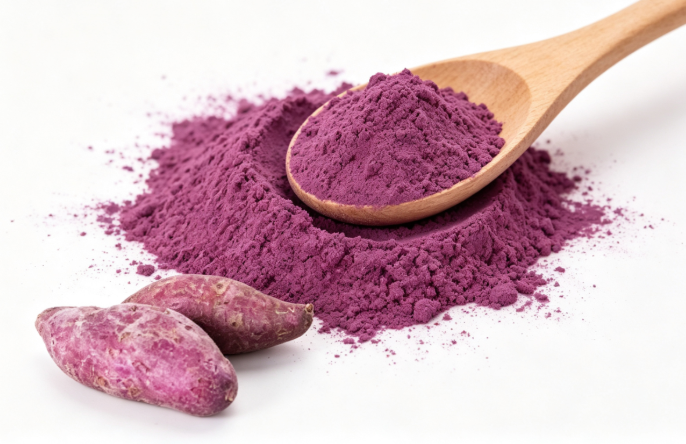 Purple Sweet Potato Powder close‑up texture detail Purple Sweet Potato Powder close‑up texture detail