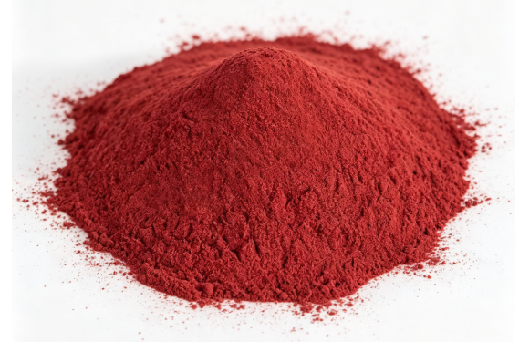 Astaxanthin fine powder macro photography