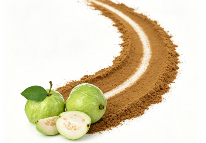 Guava Fruit Powder close-up texture detail Guava Fruit Powder close-up texture detail