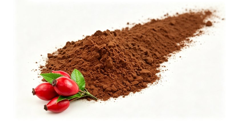 Rosehip Fruit Powder close-up texture detail macro photography Rosehip Fruit Powder close-up texture detail macro photography