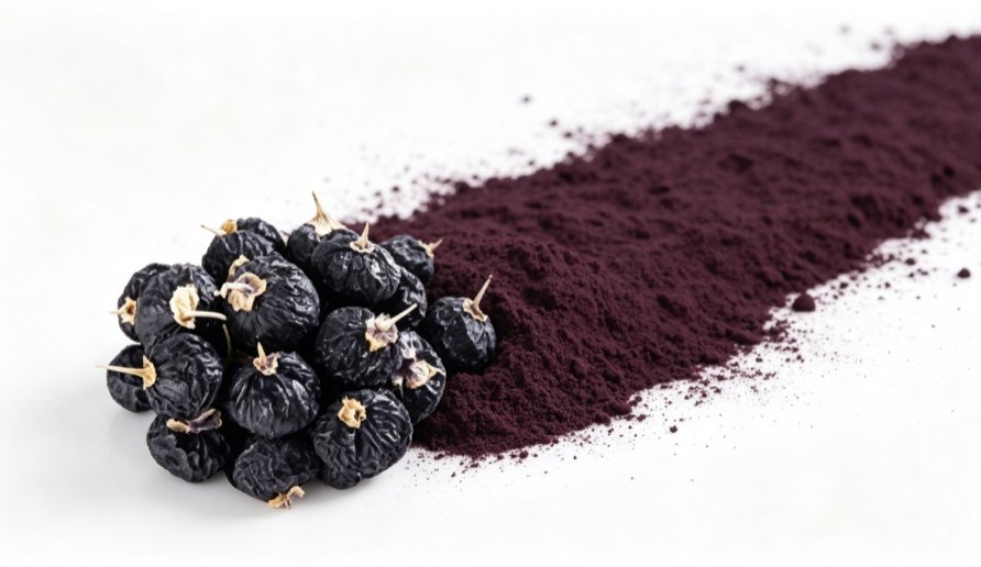 Black Goji Berry Powder close-up texture detail macro photography Black Goji Berry Powder close-up texture detail macro photography
