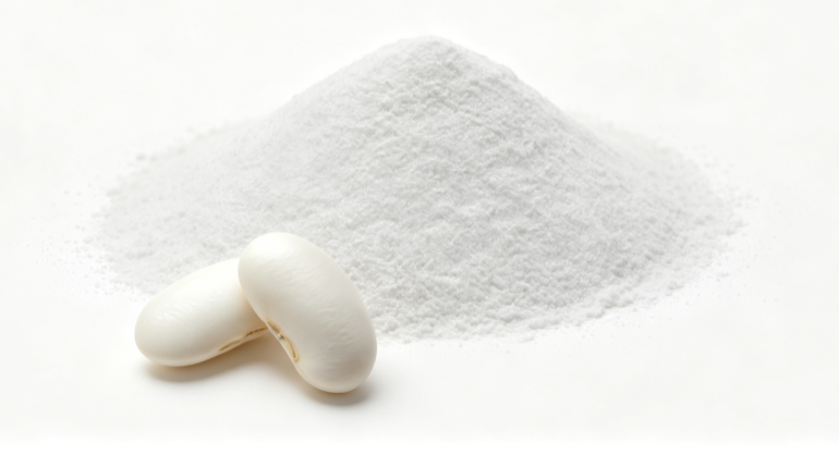 White Kidney Bean Extract close-up texture detail, macro photography