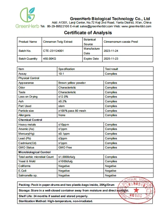 Cinnamon Twig Extract COA 1.webp
