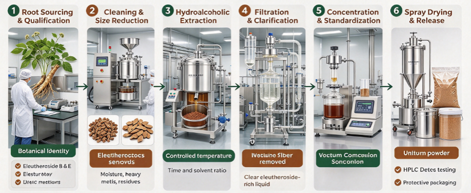 Low temperature extraction & concentration process flowchart for Siberian Ginseng Extract ScreenShot_2026-10-09_143912_272.png